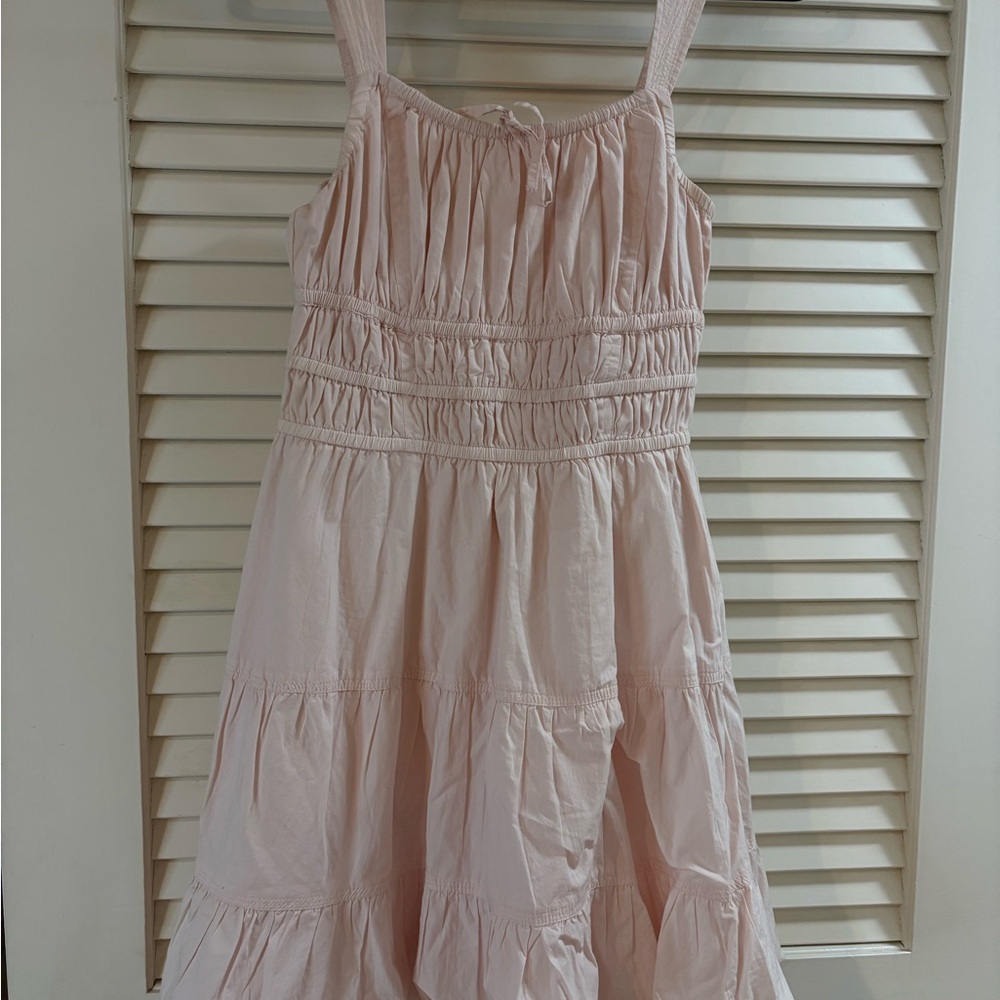 Aritzia Sunday Best Blush Pink Tiered Dress